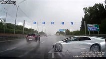 Un chauffard perd le controle de sa Lamborghini et s'écrase sur une autre voiture