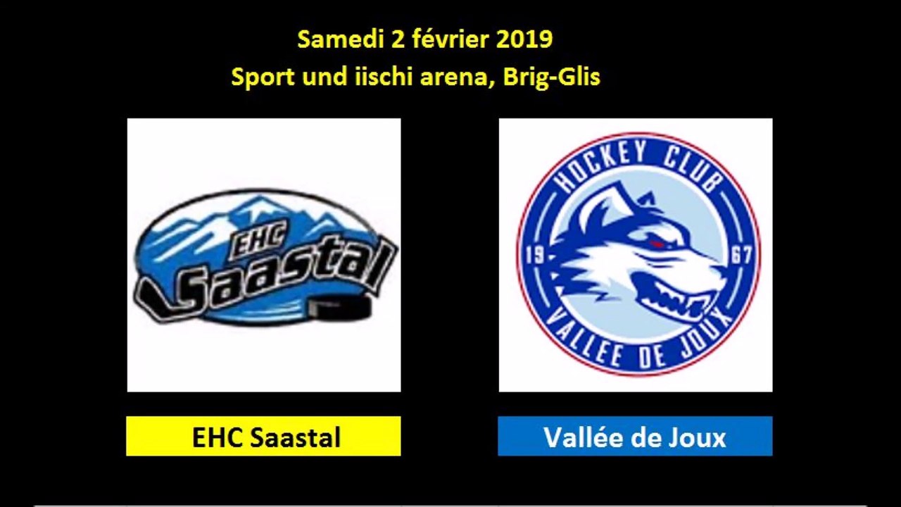 02.02.2019: EHC Saastal - HC Vallée de Joux 2-5 (2-3, 0-1, 0-1)