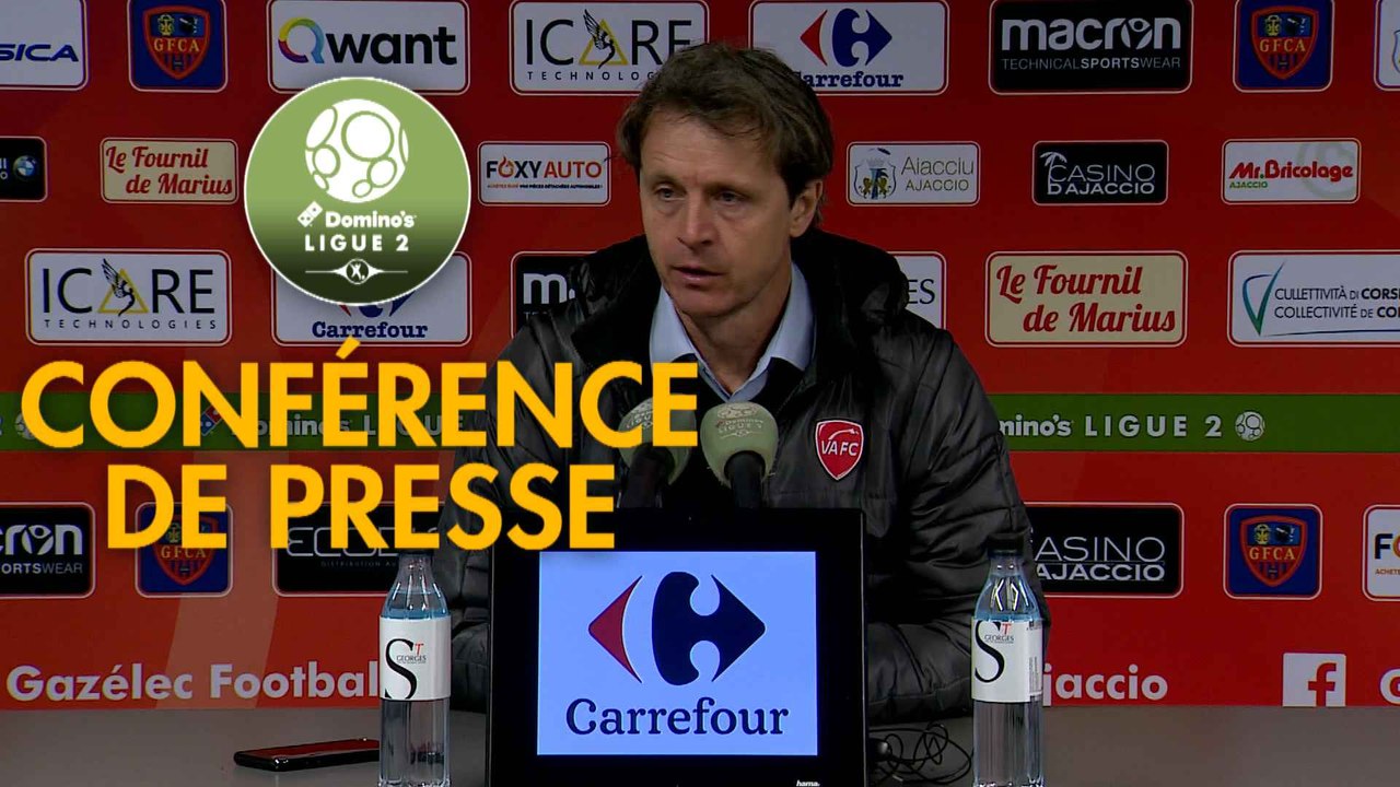 Conférence de presse Gazélec FC Ajaccio - Valenciennes FC (0-0) : Hervé DELLA MAGGIORE (GFCA) - Réginald RAY (VAFC) - 2018/2019