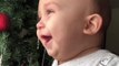Adorable Baby Laughs at Dad Throwing Snowballs at Window