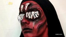 Viral Teen Artist Uses Her Own Face as Her Canvas