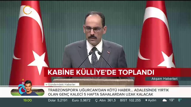Cumhurbaşkanlığı Sözcüsü Kalın, kabine gündemini değerlendirdi