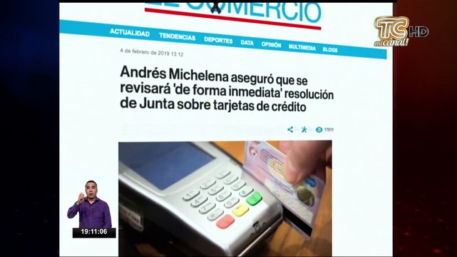 Gobierno revisaría la resolución que establece intereses de tarjetas de crédito