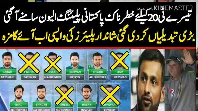 Pakistan Vs South Africa 3rd T20 live cricket Match Pak Conform Playing Xi
