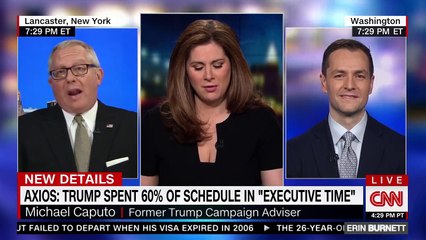 Trump shill thinks Axios should be arrested for their story on Trump's part-time presidency