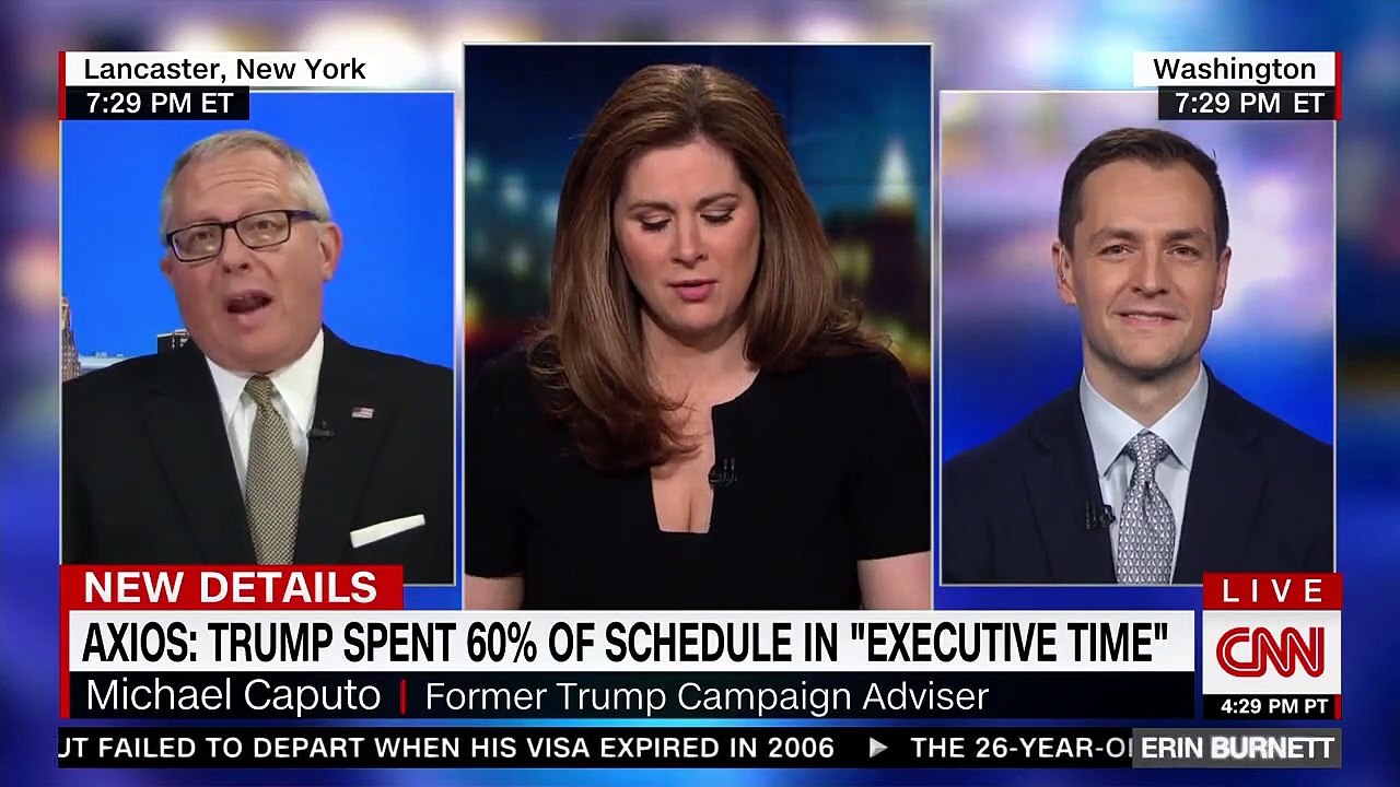 Trump shill thinks Axios should be arrested for their story on Trump's part-time presidency