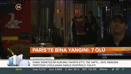 Paris'te bina yangını