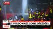 Les images spectaculaires des  pompiers de Paris tournées cette nuit au coeur de l'incendie meurtrier cette nuit dans le XVI