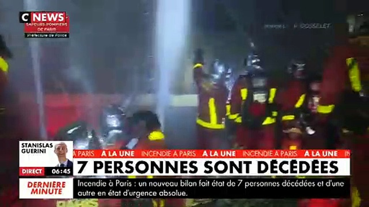Les images spectaculaires des  pompiers de Pari...