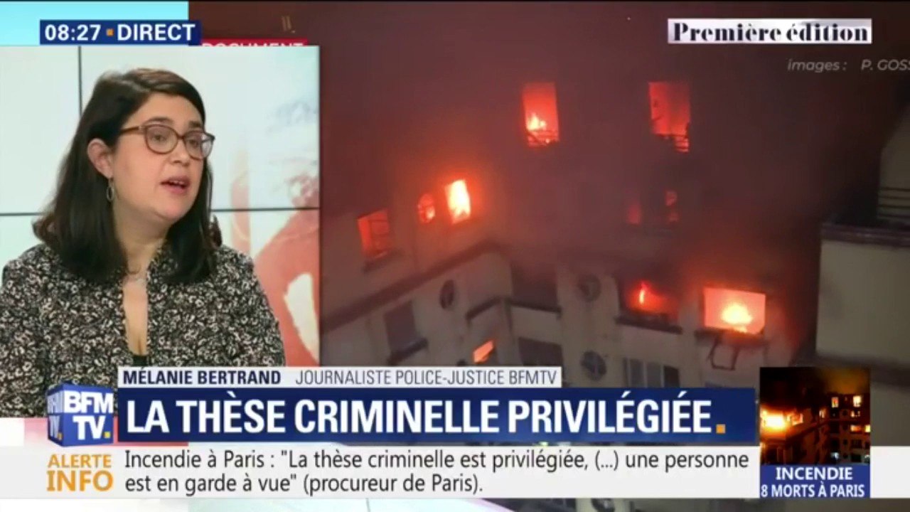 Incendie à Paris: ce que l'on sait sur la femme de 41 ans placée en garde à vue