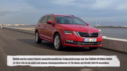 Umweltfreundlicher SKODA OCTAVIA COMBI G-TEC mit mehr Leistung und gesteigerter Erdgasreichweite