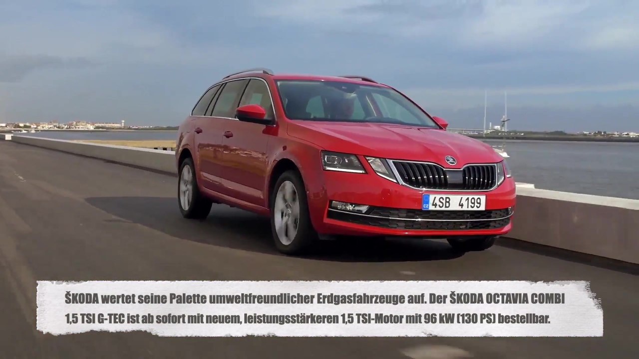 Umweltfreundlicher SKODA OCTAVIA COMBI G-TEC mit mehr Leistung und gesteigerter Erdgasreichweite