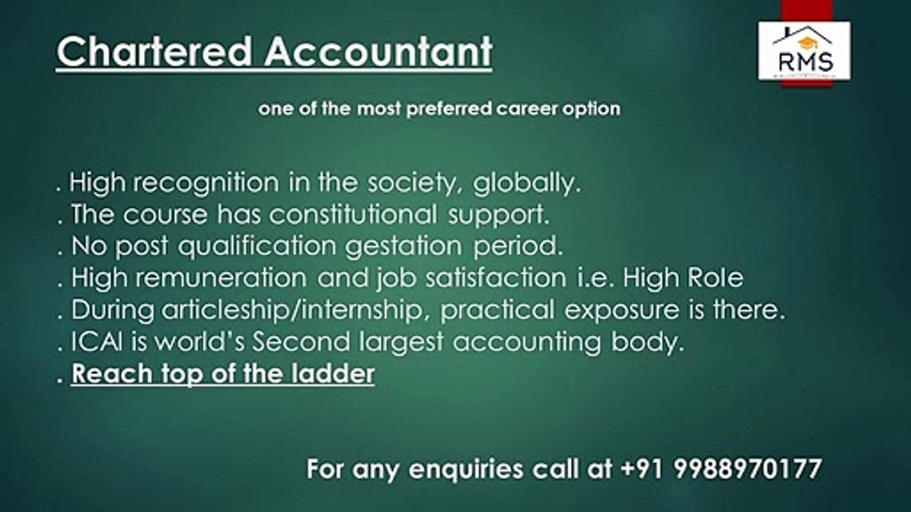 Why Chartered Accountancy As A Career ?