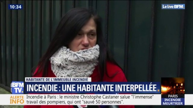 Une dispute est-elle à l'origine de l'incendie à Paris? Une voisine témoigne