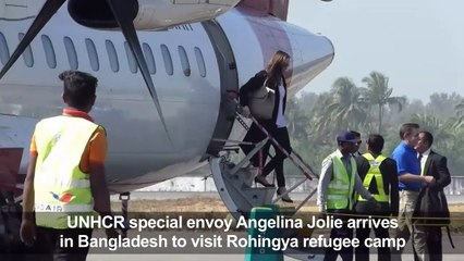 Video herunterladen: Angelina Jolie in Bangladesh to visit Rohingya refugee camp