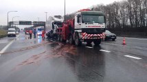 Accident de camion à Havre.Video Eric Ghislain