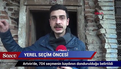 Artvin'de, 704 seçmenin kaydı donduruldu