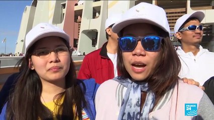 Pope Francis holds historic public mass for 170,000 Catholics