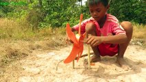 Primitive Technology - Easy Underground Python Snake Trap Using Fan & eel Made By Smart Boys
