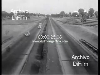 Automobiles transiting through Avenida General Paz - Autopista Ricchieri 1973