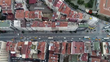 Şişli'de sit alanı ilan edilen bölge havadan görüntülendi