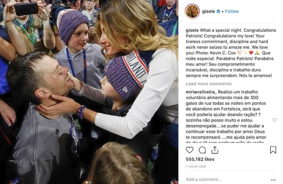 Gisele Bundchen praises Tom Brady