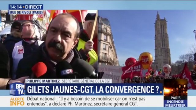Philippe Martinez sur les gilets jaunes: Quand on porte les mêmes choses, il n'y a aucune raison pour qu'on ne défile pas ensemble