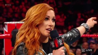 Becky Lynch attacks Stephanie McMahon- Raw, Feb. 4, 2019