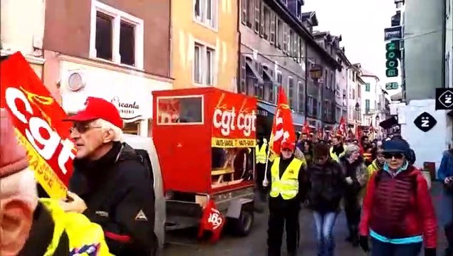 GILETS JAUNES ET RETRAITES CGT : MANIF ANNECY