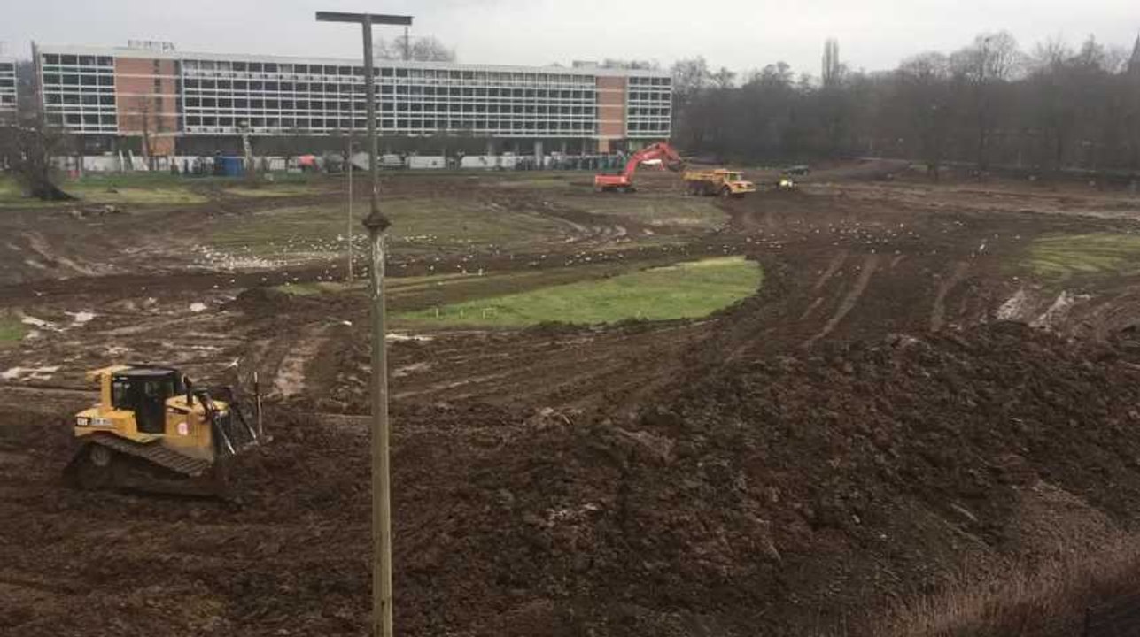 Début du chantier de la Maison Administrative Provinciale a Salzinnes