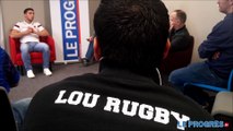 Le joueur du LOU rugby Baptiste Couilloud à la rencontre des lecteurs du Progrès