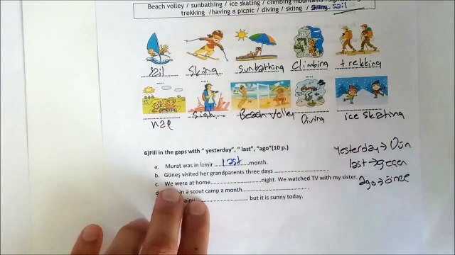 6. Sınıf İNGİLİZCE 2. Dönem 1. Yazılı Soruları ve Çözümü (%99 Çıkabilir )