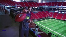 Super Bowl Stadium Trick Shots | Dude Perfect