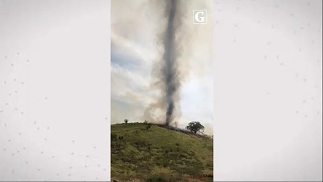 Redemoinho chama atenção em Cachoeiro de Itapemirim