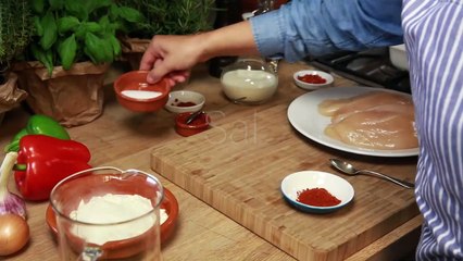 Crema de pollo al pimenton