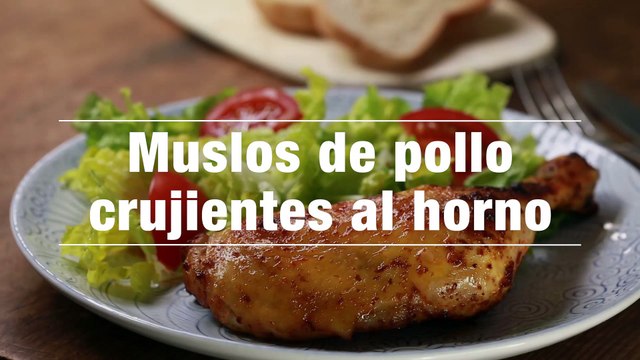 Muslos de pollo crujientes al horno