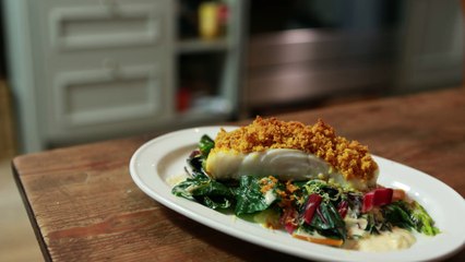 Fisch mit Kräckerkruste - innen zart und außen knusprig