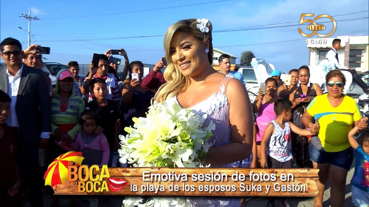 Emotiva sesión de fotos en la playa de los esposos “Suka” y Gastón