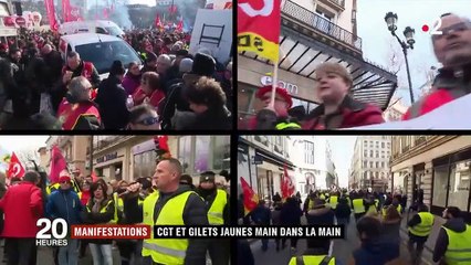 Manifestations : CGT et "gilets jaunes" marchent main dans la main