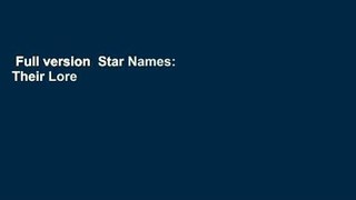 Full version  Star Names: Their Lore and Meaning (Dover Books on Astronomy)  Review