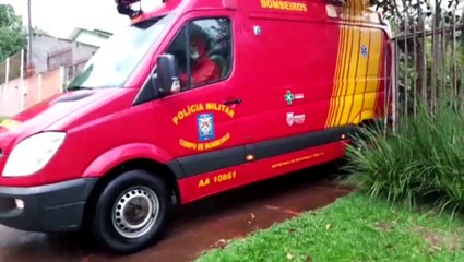 Homem é socorrido com a perna quebrada no Bairro Canadá