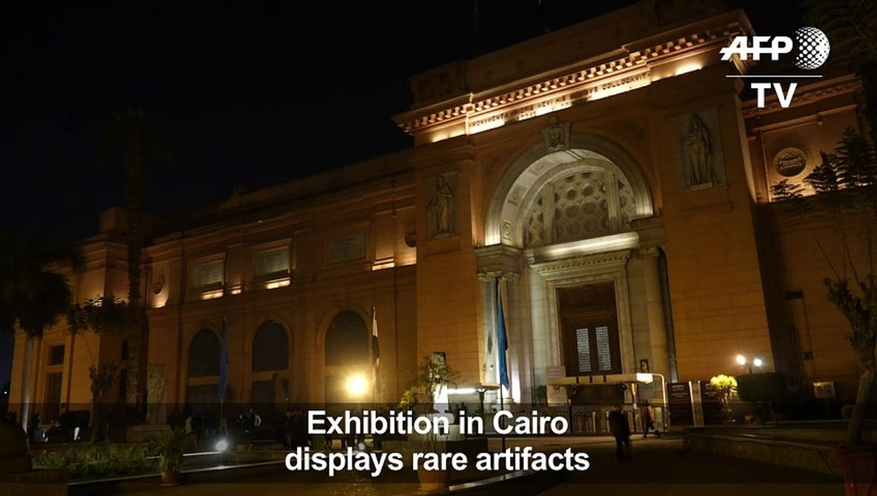 Exhibition of "rare" antiquities at Egyptian museum in Cairo