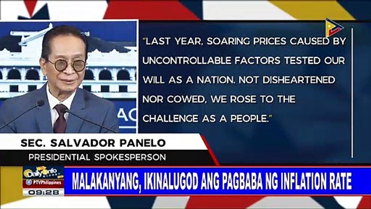 Malakanyang, ikinalugod ang pagbaba ng inflation rate