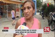 Vecinos de Surco piden que base aérea La Palmas se mude