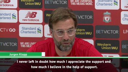Klopp wants fans to "shout their soul"