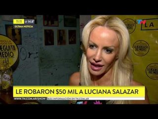 A Luli Salazar le robaron 50 mil del banco