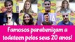 Famosos parabenizam a todateen pelos 20 anos de revista!