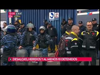 Heridos y detenidos en el desalojo policial de la planta de Pepsico