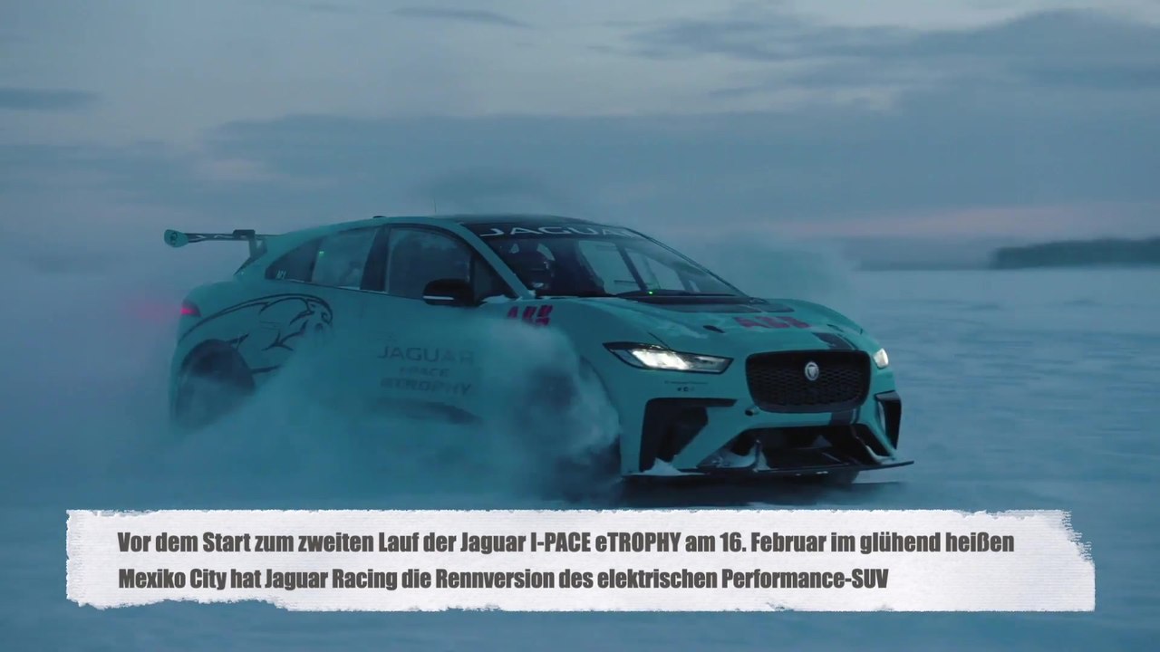 Nelson Piquet Jr testet I-PACE eTROPHY auf Eis