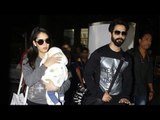 Meera Rajput Carrying Daughter Misha At Mumbai Airport with husband Shahid Kapoor